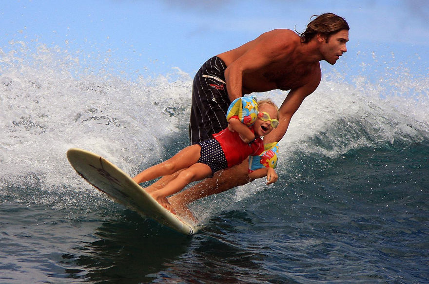Teaching Your Daughter How To Surf