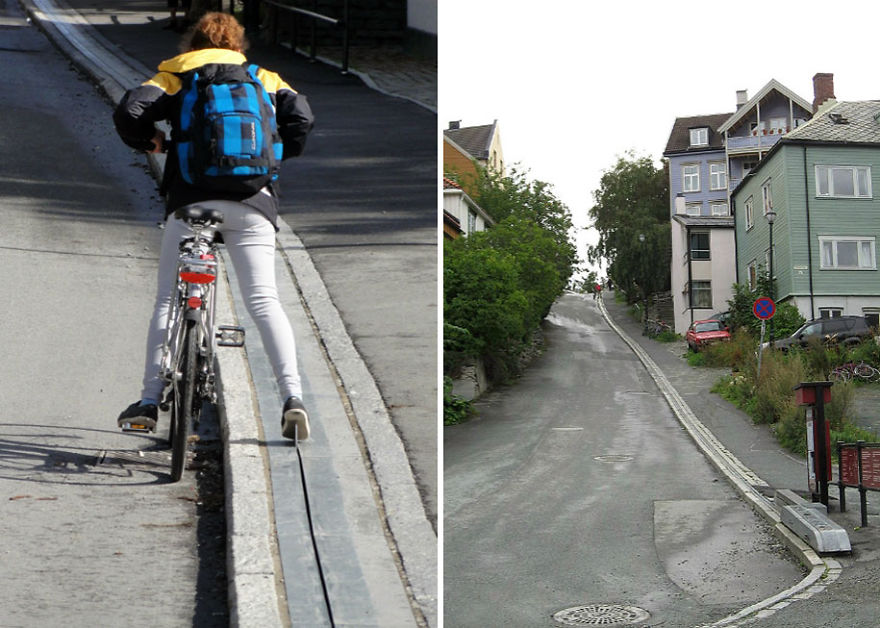Norway Has World's First Bike Escalator