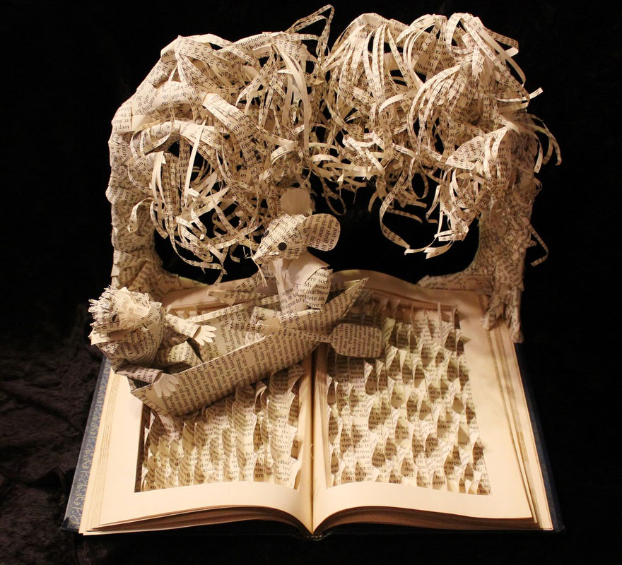 Traveling On The Lake Book Sculpture