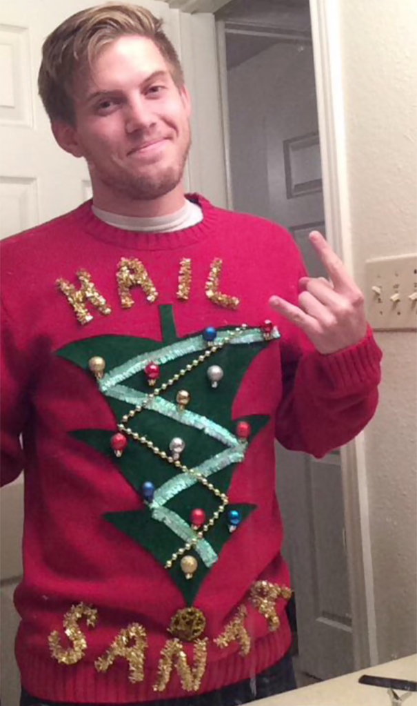 Hail Santa Ugly Christmas Sweater