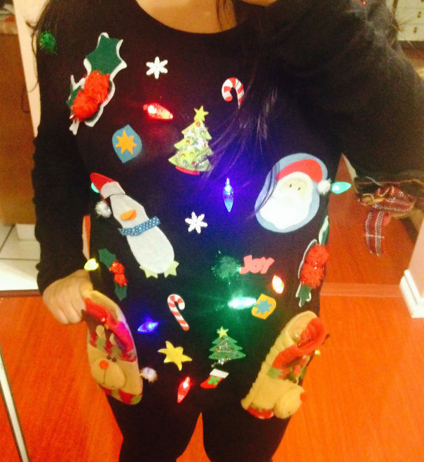 Applique Ugly Christmas Sweater