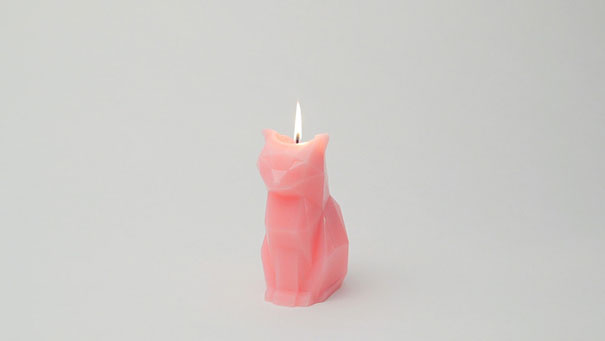 Cat Skeleton Candle
