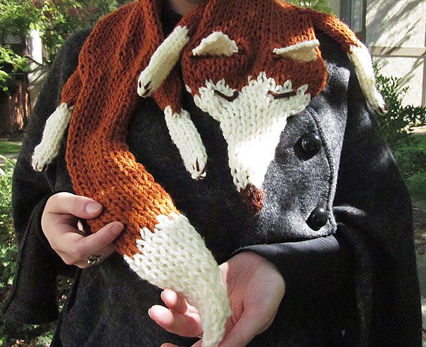 Knitted Fox Scarf