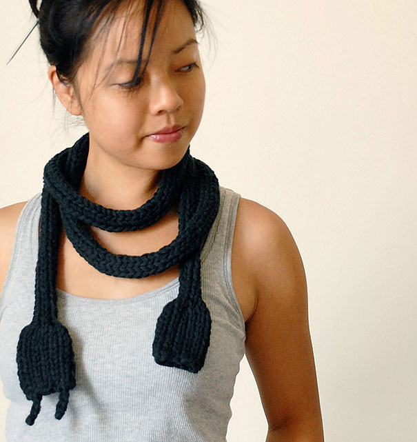 Knitted Power Cord Scarf