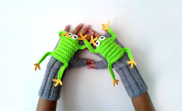 Cute Frog Gloves