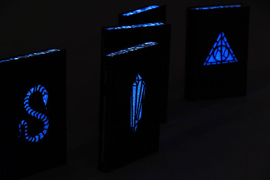 Magical Glow-In-The-Dark Harry Potter Book Cover Redesign By Kincso Nagy