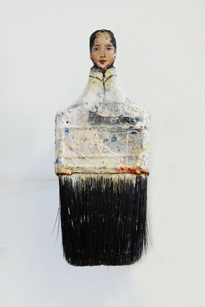 Artist Transforms Old Paintbrushes Into Delicate Ladies