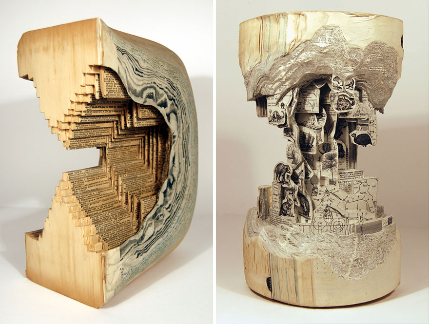 Old Books Turned Into An Interesting Piece Of Art