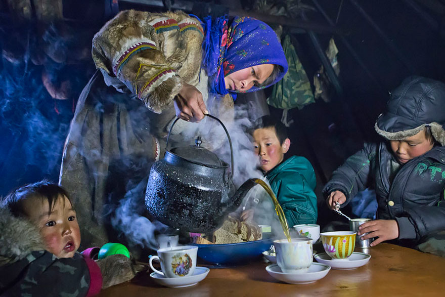 Tea Time In Yamal, Russia