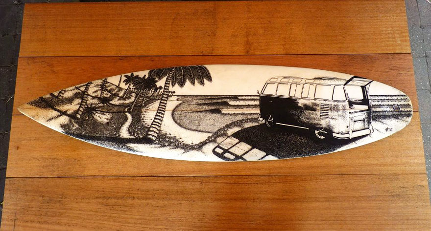I Give Old Retired Surfboards A New Life As Pieces Of Art