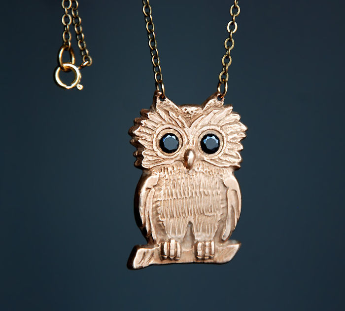 Handsculpted Owl Necklace