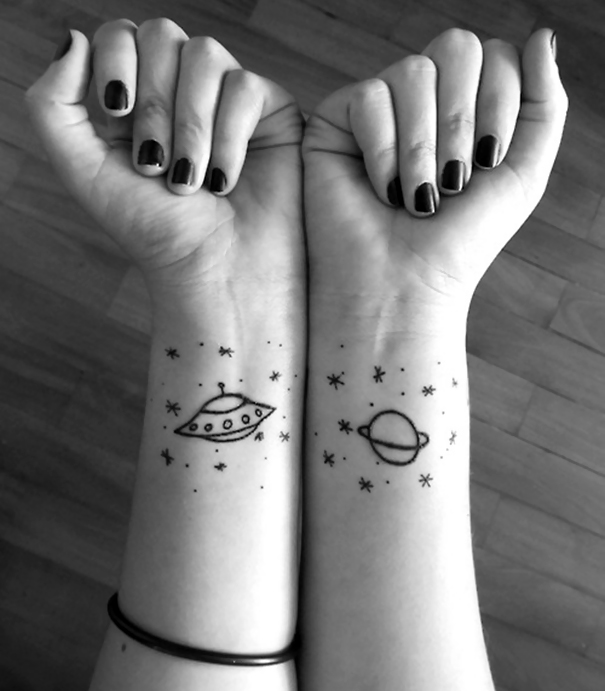 Minimalistic Cosmos Tattoo