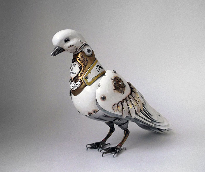 Russian Artist Creates Steampunk Animals From Old Car Parts, Watches And Electronics