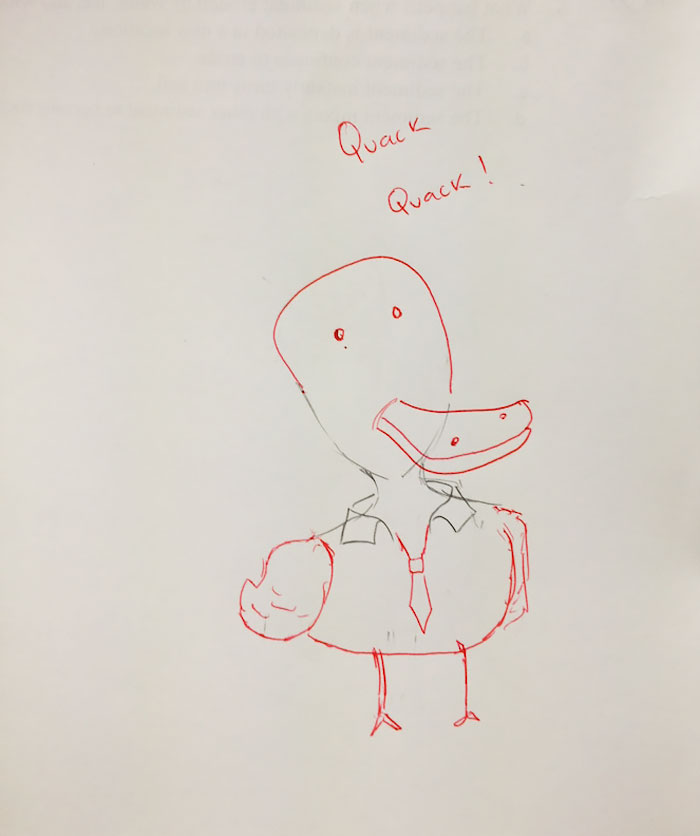 Teacher Finishes Student Drawings
