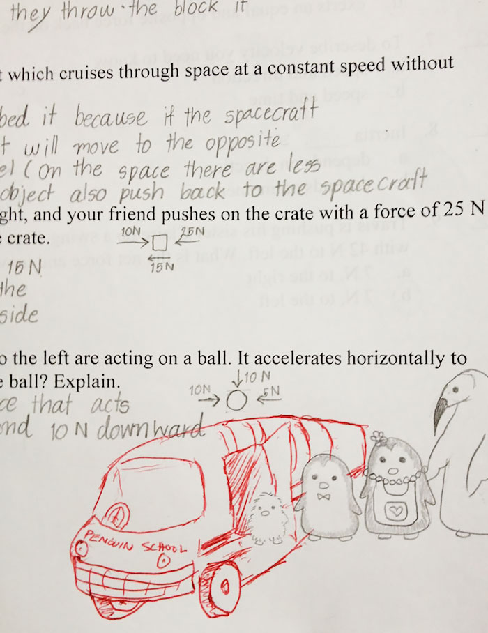 Teacher Finishes Student Drawings
