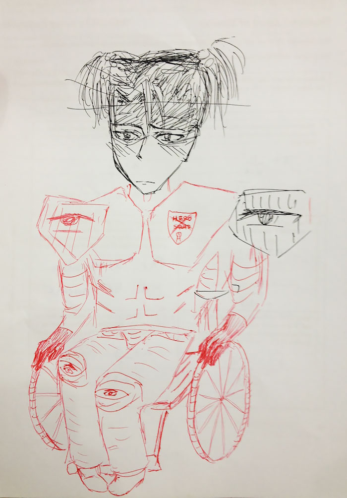 Teacher Finishes Student Drawings