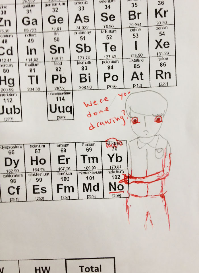 Teacher Finishes Student Drawings