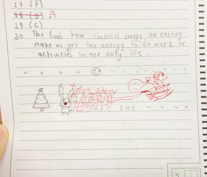 Teacher Finishes Student Drawings
