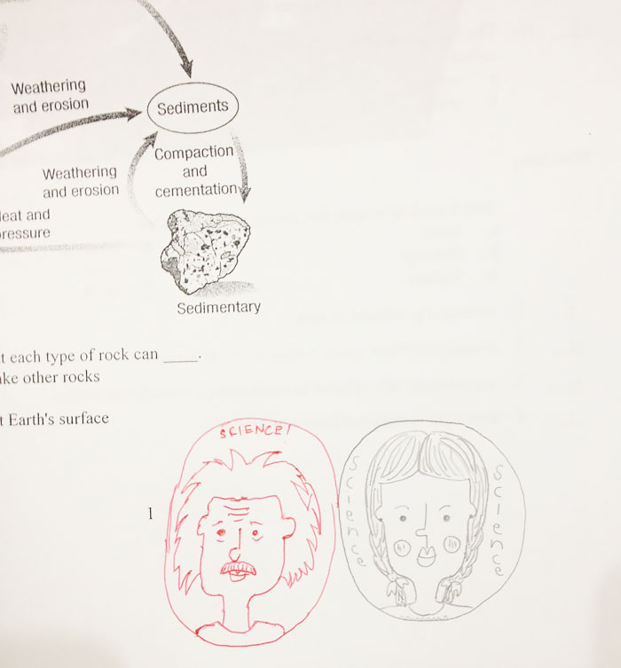 Teacher Finishes Student Drawings