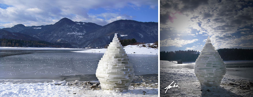 I Create Land Art Of Frost, Snow And Ice