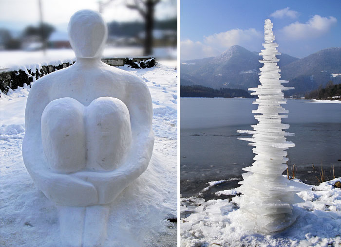 I Create Land Art Of Frost, Snow And Ice