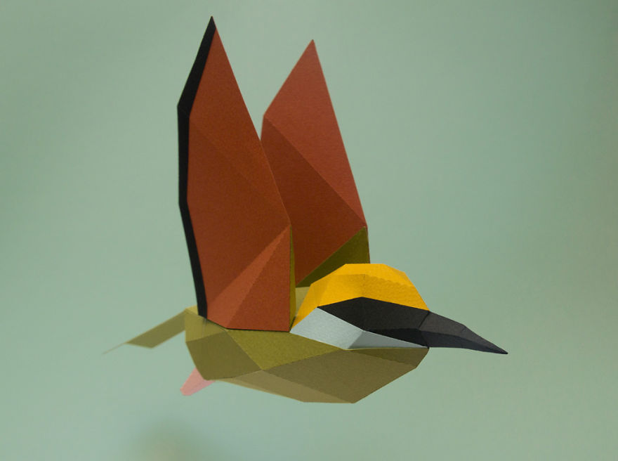 We Are A Couple Of Artists Who Create Lowpoly Animals From Paper