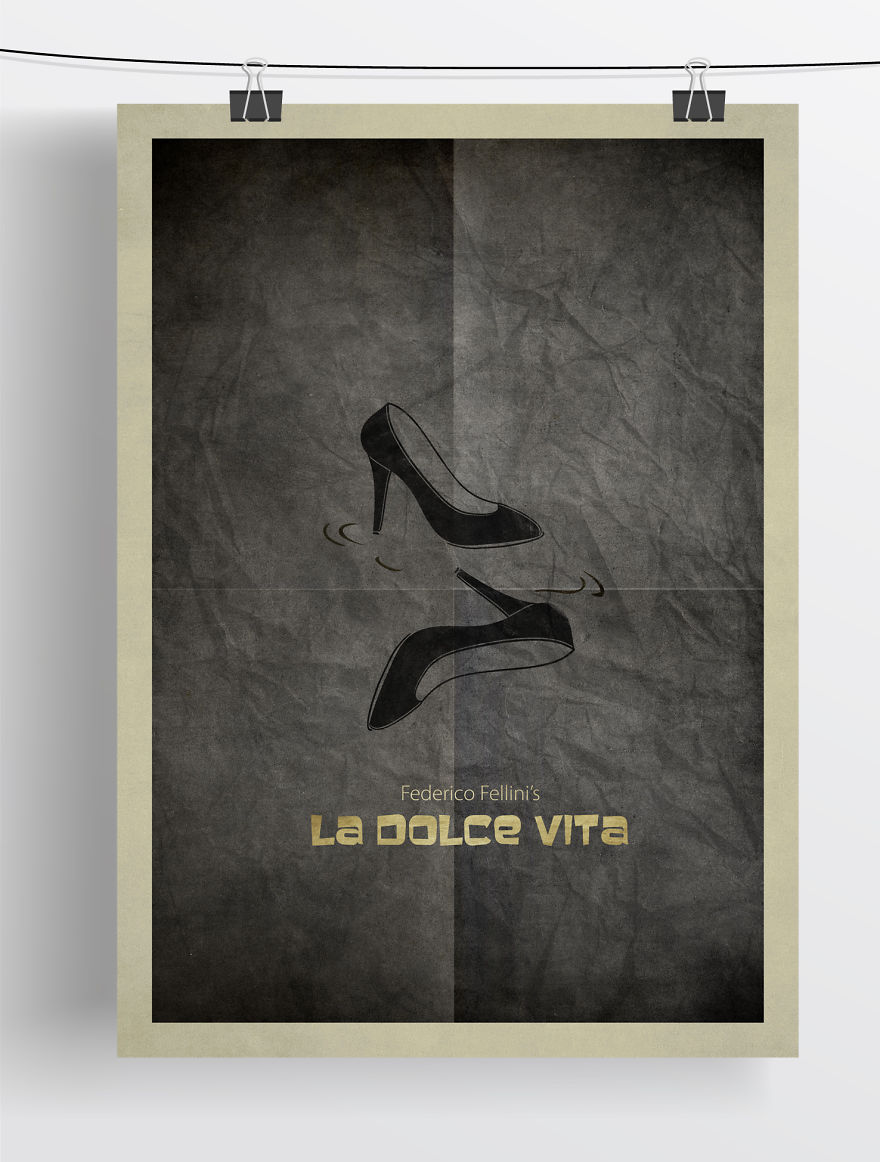 Minimalist Fellini Film Posters