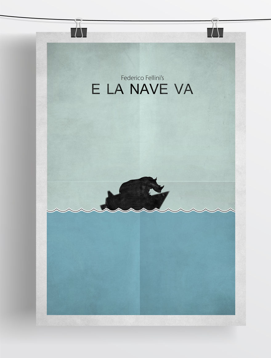 Minimalist Fellini Film Posters