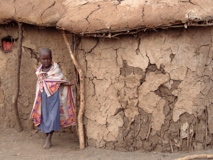 Girl Standing Near Her Home, Kenya