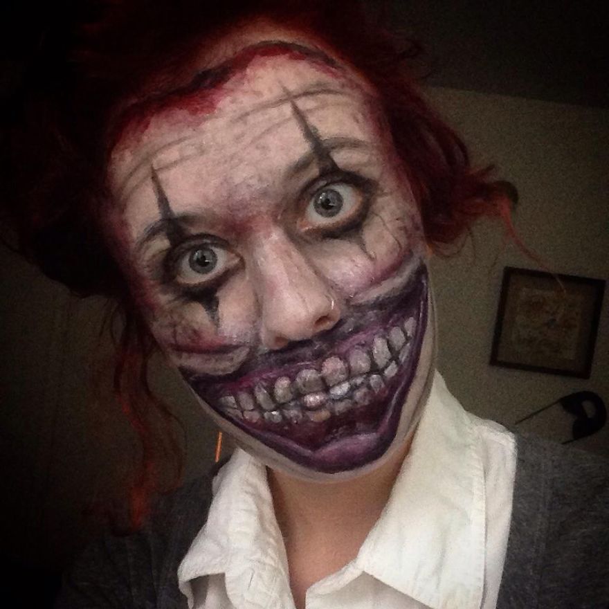 I Use Face Paint To Turn Myself Into Dark Or Strange Characters