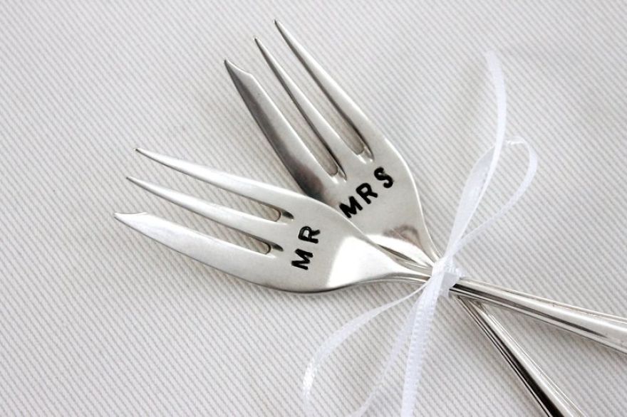 Mr & Mrs Engraved Forks