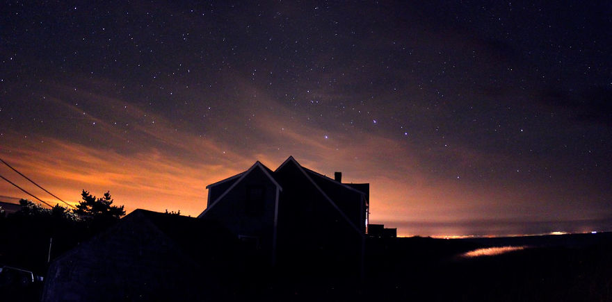 Night Over Nantucket, Ma Looking Towards Cape Cod