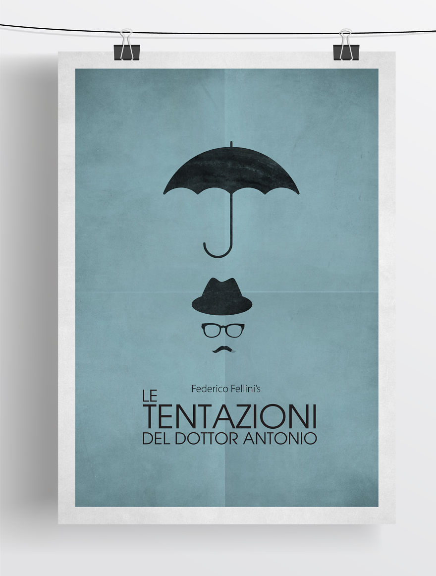 Minimalist Fellini Film Posters
