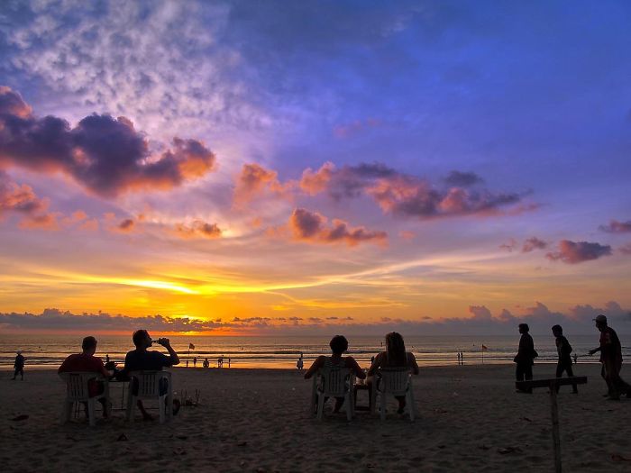 Sunset At Kuta Beach, Bali, Indonesia