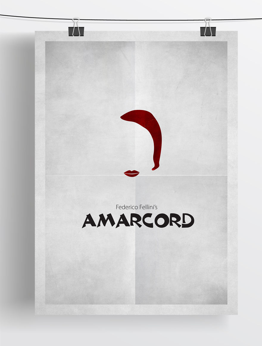 Minimalist Fellini Film Posters