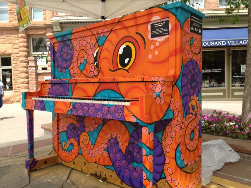 "octopus Octaves" By Ren Burke, Pianos About Town - Fort Collins, Co