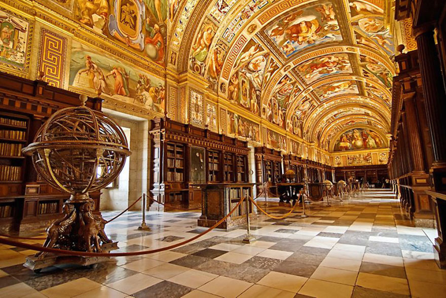 Royal Site Of San Lorenzo De El Escorial Library, S. Lorenzo De El Escorial, Spain