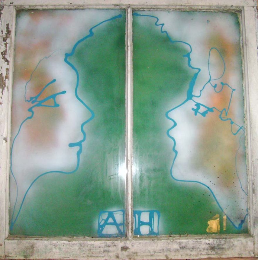 I Paint On Discarded Wooden Windows