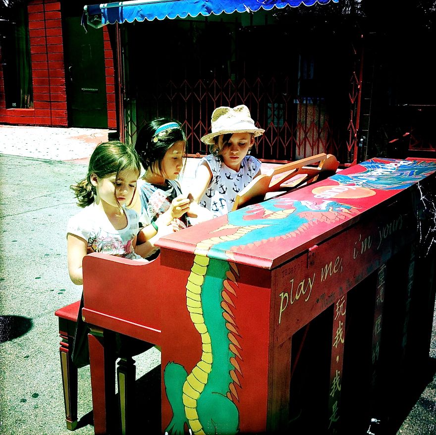 Playing The Blues, In China Town, Los Angeles