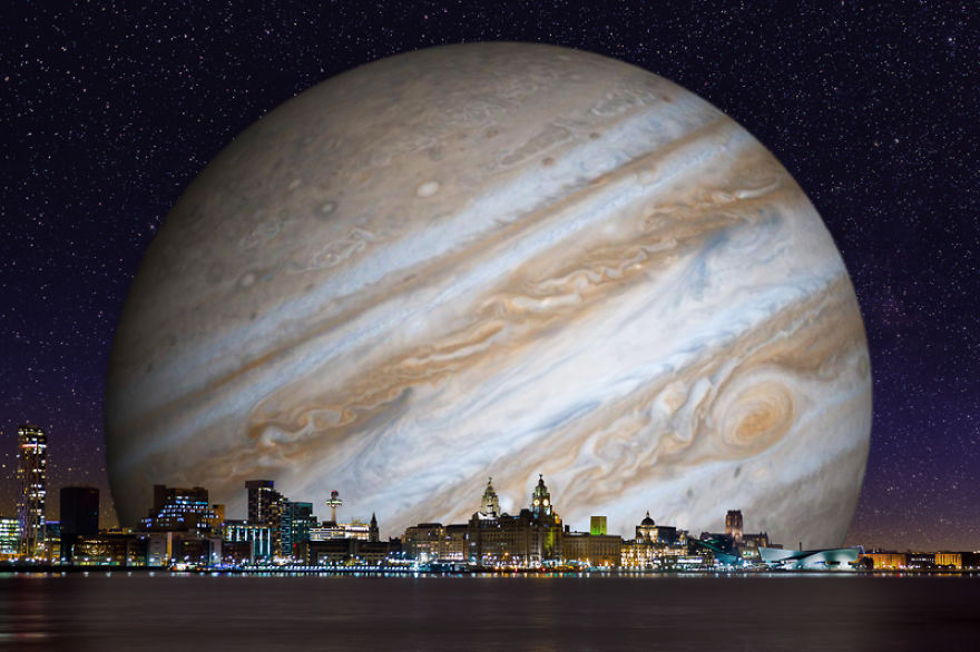 I Got To Thinking, How Big Would Jupiter Appear, If It Were As Close To Earth As The Moon?