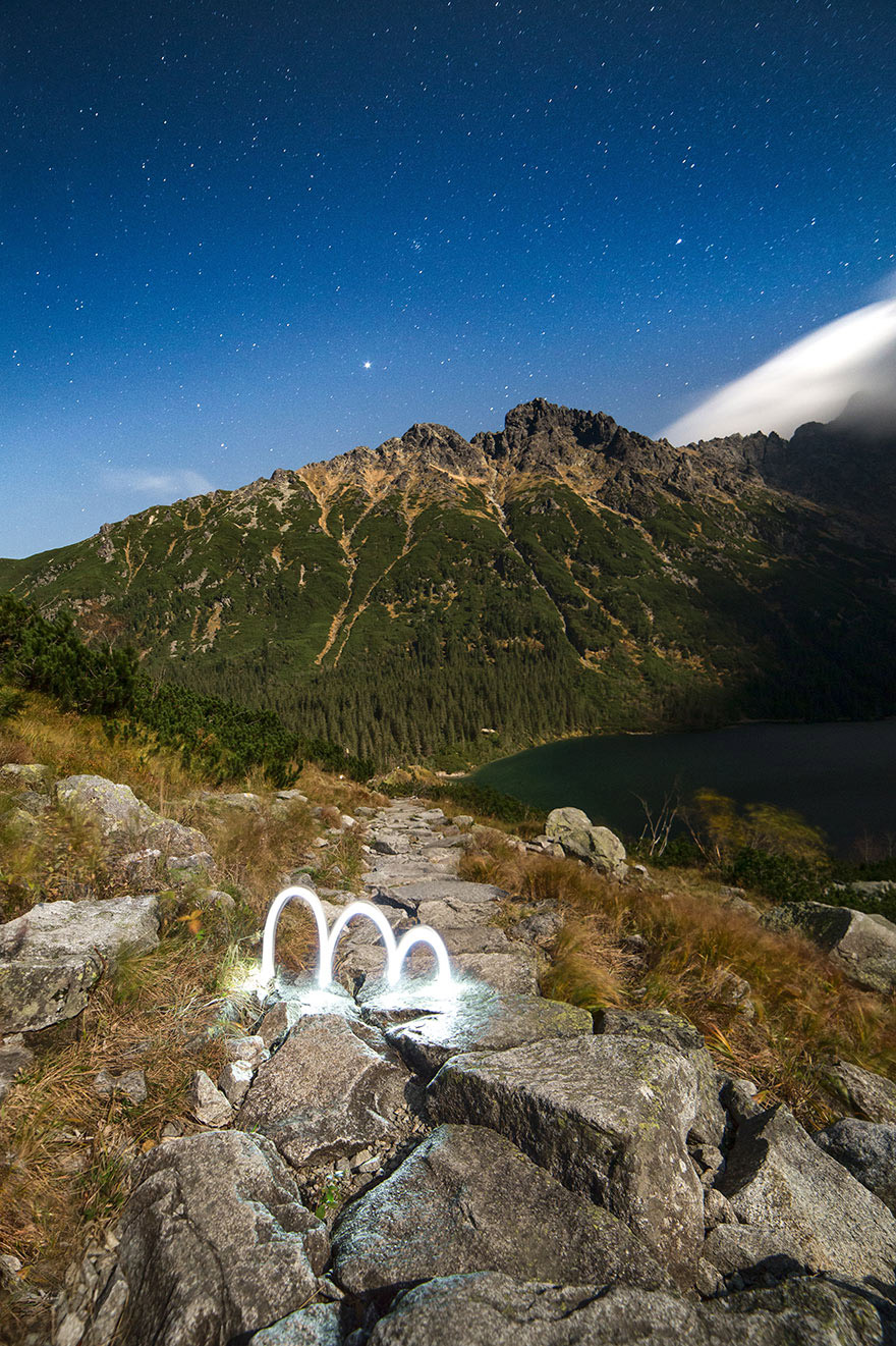 Lightpainting In The Polish Tatra Mountains