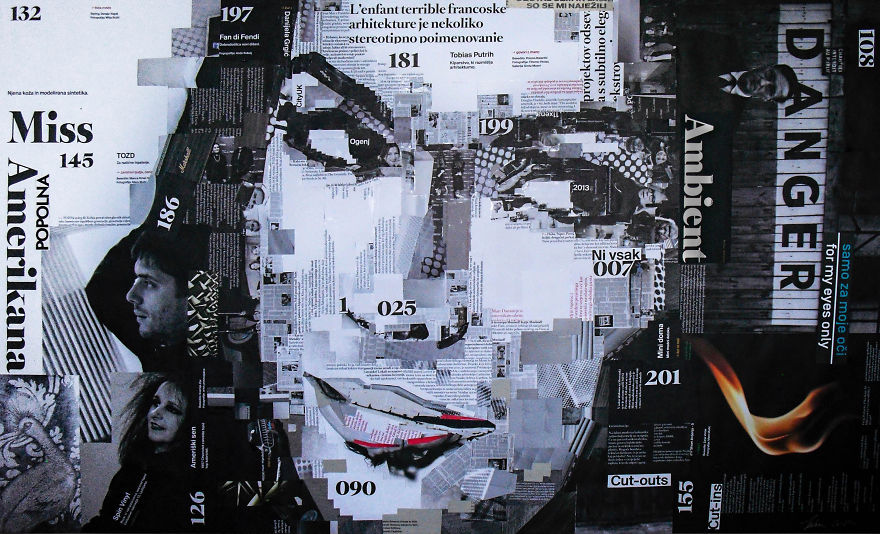 I Make Portraits From Pieces Of Magazines