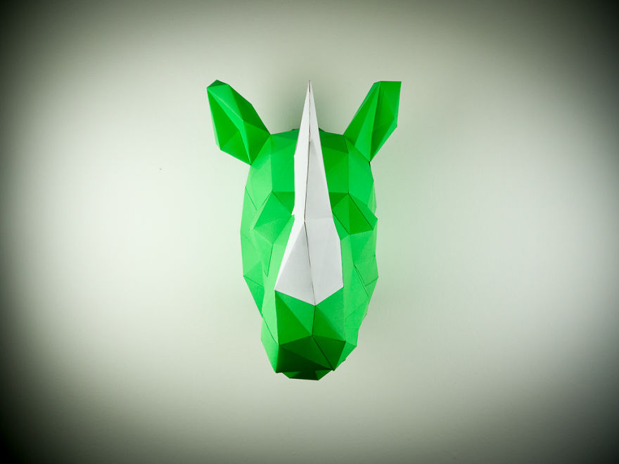 Papertrophy: Precut Paper Sculptures That You Can Print And Fold Yourself