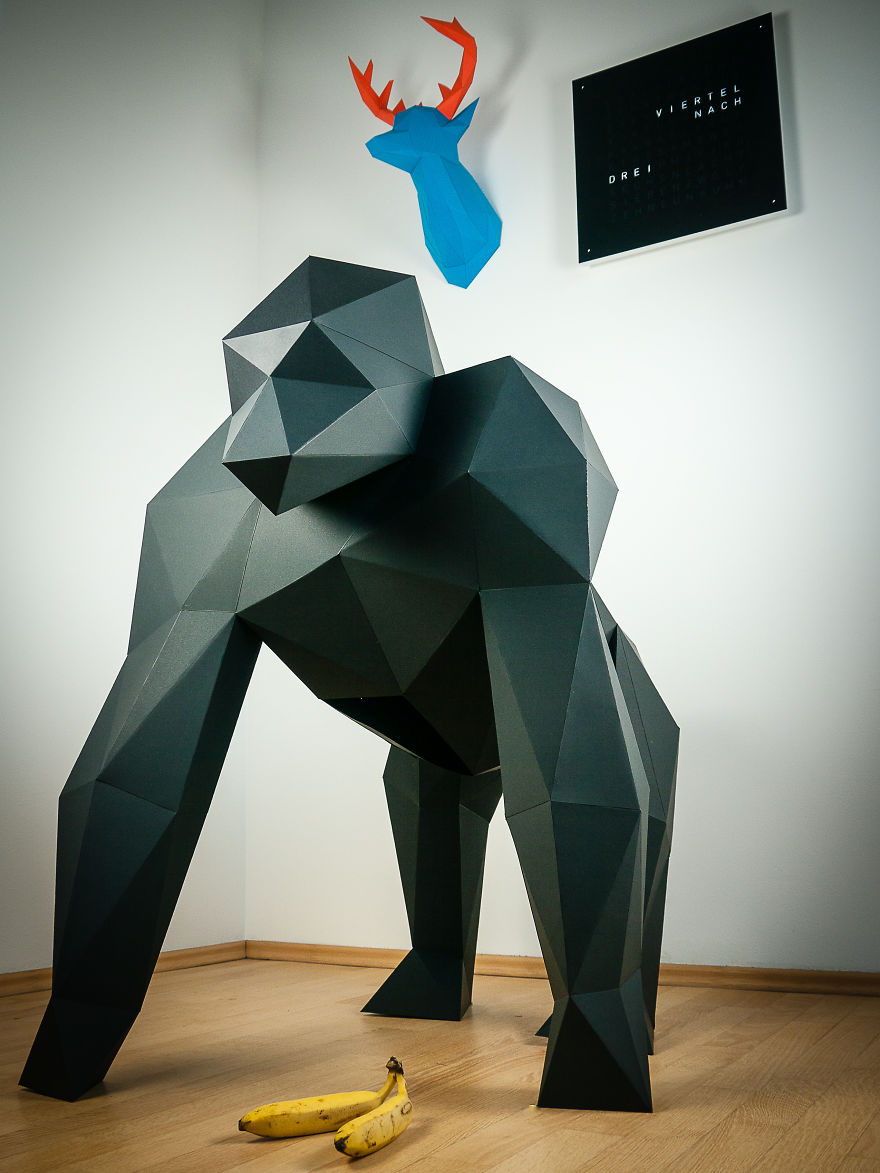 Papertrophy: Precut Paper Sculptures That You Can Print And Fold Yourself
