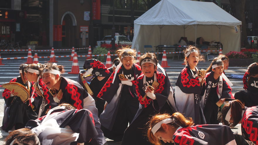 Children Performing Traditional Japanese Dance: Sendai, Japan