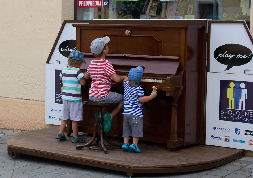 Public Piano In Piešt'any, Slovakia