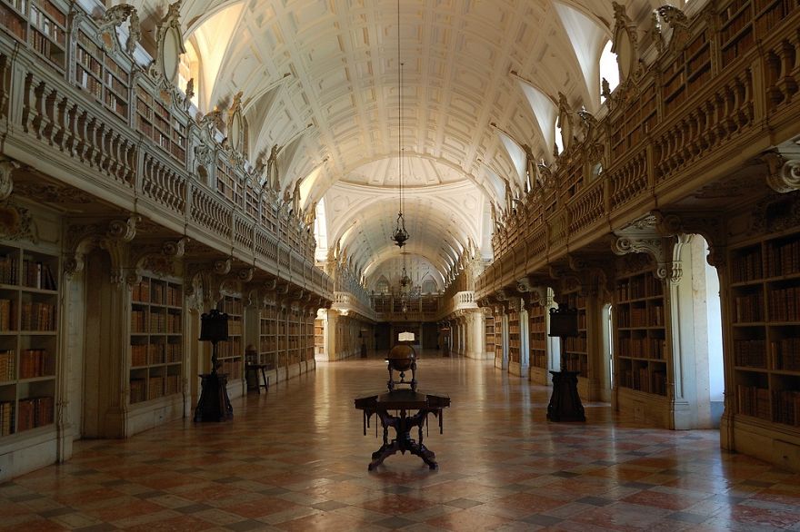 Library At The National Palace In Mafra, Portugal