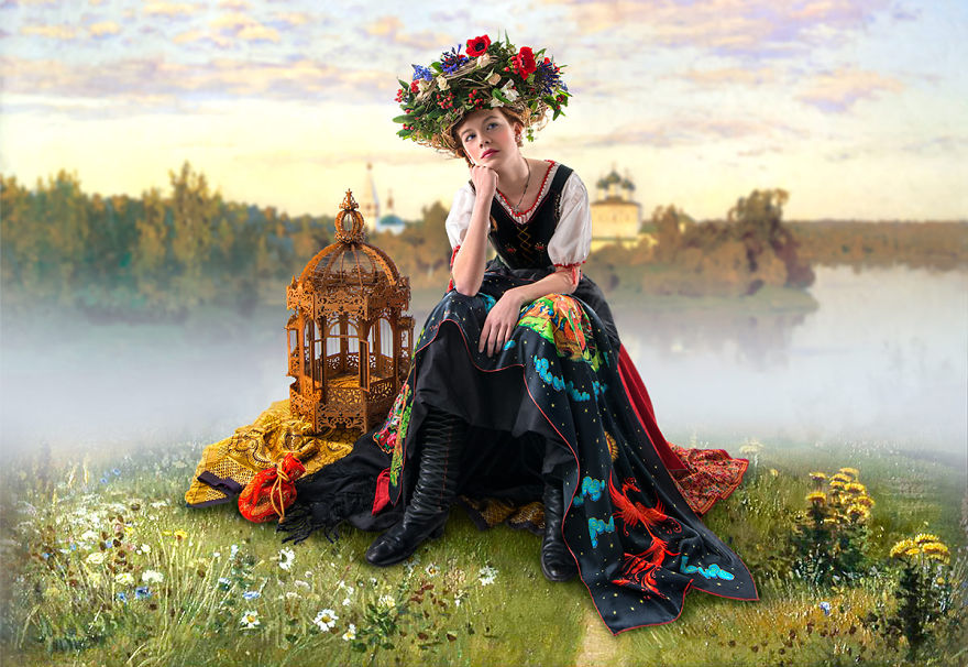 A Russian Fairytale. A Fashion Shoot With A Romantic "theatrical" Style.