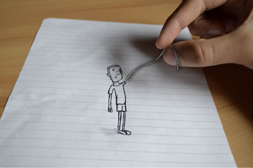 17-Year-Old Artist Creates Interactive Illustrations Using Everyday Objects