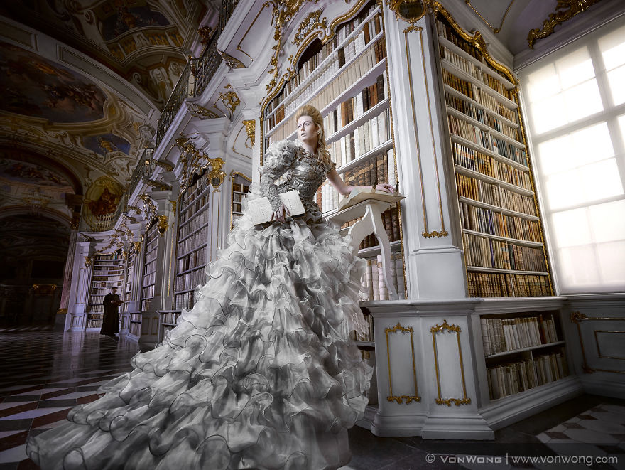 I Did A Photoshoot In A Real-Life Disney Library – Admont Abbey